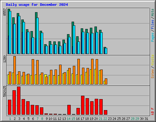 Daily usage for December 2024