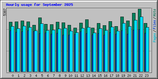 Hourly usage for September 2025