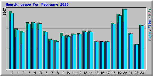 Hourly usage for February 2026