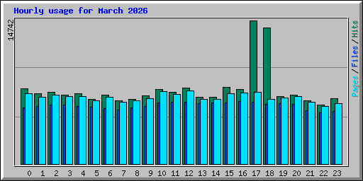 Hourly usage for March 2026