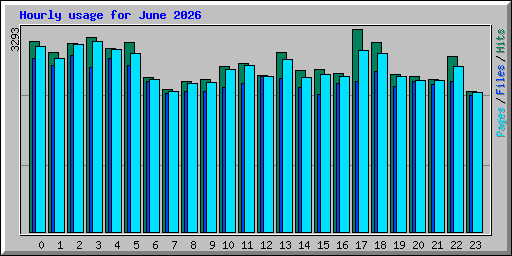Hourly usage for June 2026