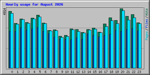 Hourly usage for August 2026