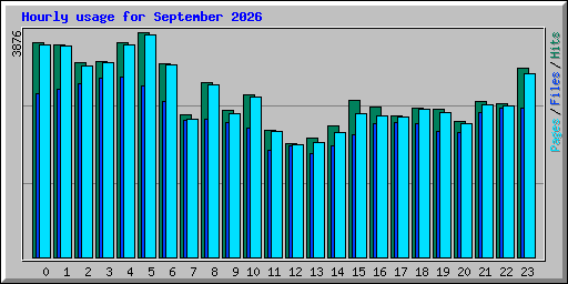 Hourly usage for September 2026